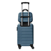 4 Piece Hard Shell Luggage Set,Carry On Suitcase With Spinner Wheels,Family Luggage Set,Dark Blue 12 20 24 28In Dark Blue Abs