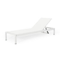 Cape Coral Kd Chaise Lounge White Mesh