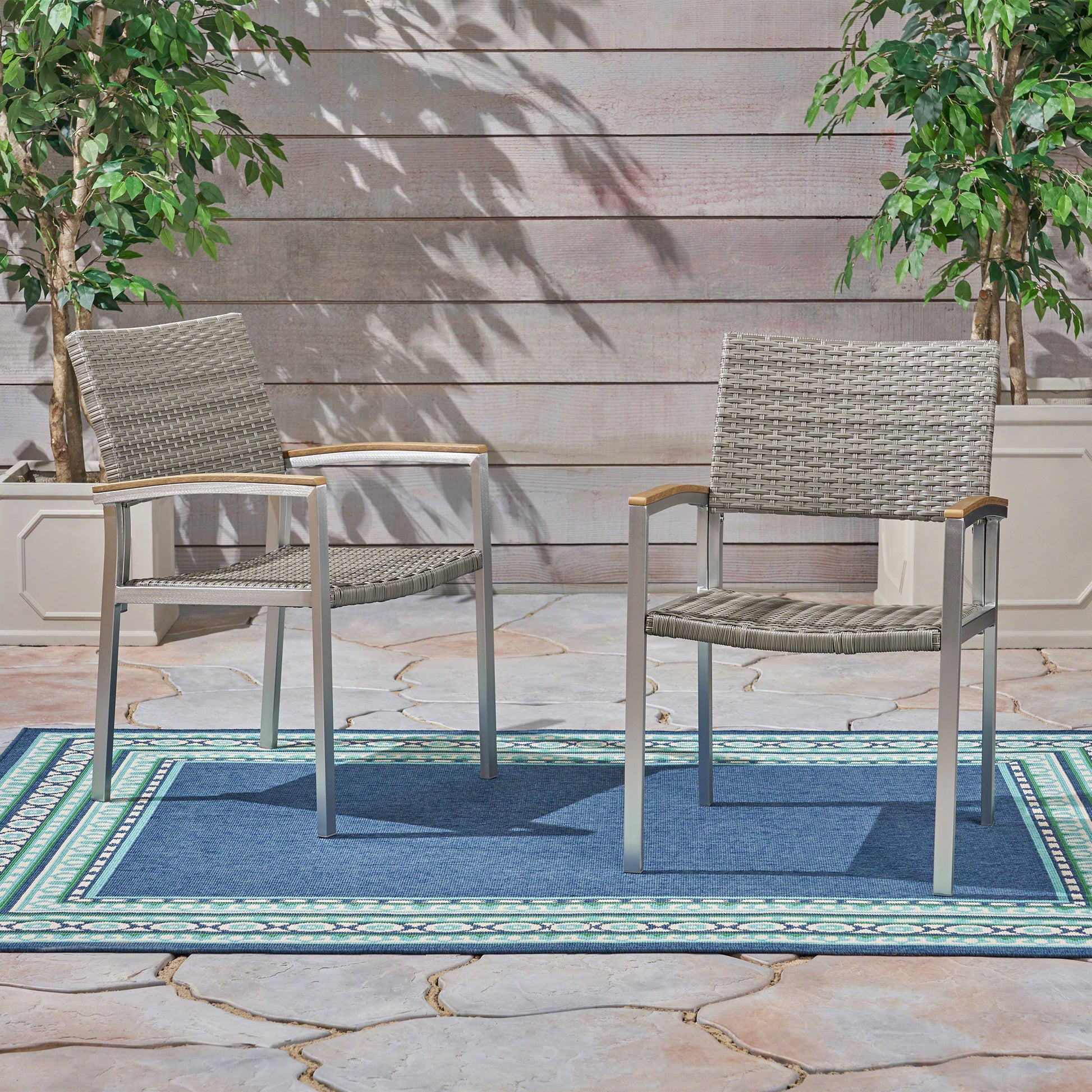 Luton Dining Chair Grey Rattan