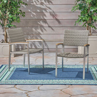 Luton Dining Chair Grey Rattan