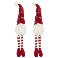 2Pcs Christmas Gnomes Decorations, Christmas Table Home Ornaments For Holiday Party Gifts White Red Polyester