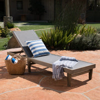 Summerland Chaise Lounge Dark Grey Mesh Dark Grey Aluminum