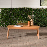 Contemporary Eucalyptus Wood Patio Coffee Table Natural Natural Eucalyptus Eucalyptus