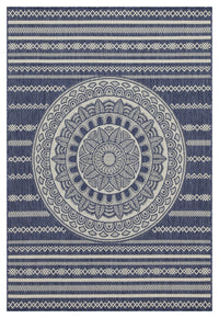 Sunshine Gc Har2016 Blue 5 Ft. 3 In. X 7 Ft. 3 In. Indoor Outdoor Area Rug Blue Polyester Polypropylene