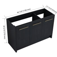 48 Inch Freestanding Bathroom Vanity Without Top Sink Bvb09248Bct Black Chestnut 3 Bathroom Freestanding Modern Plywood