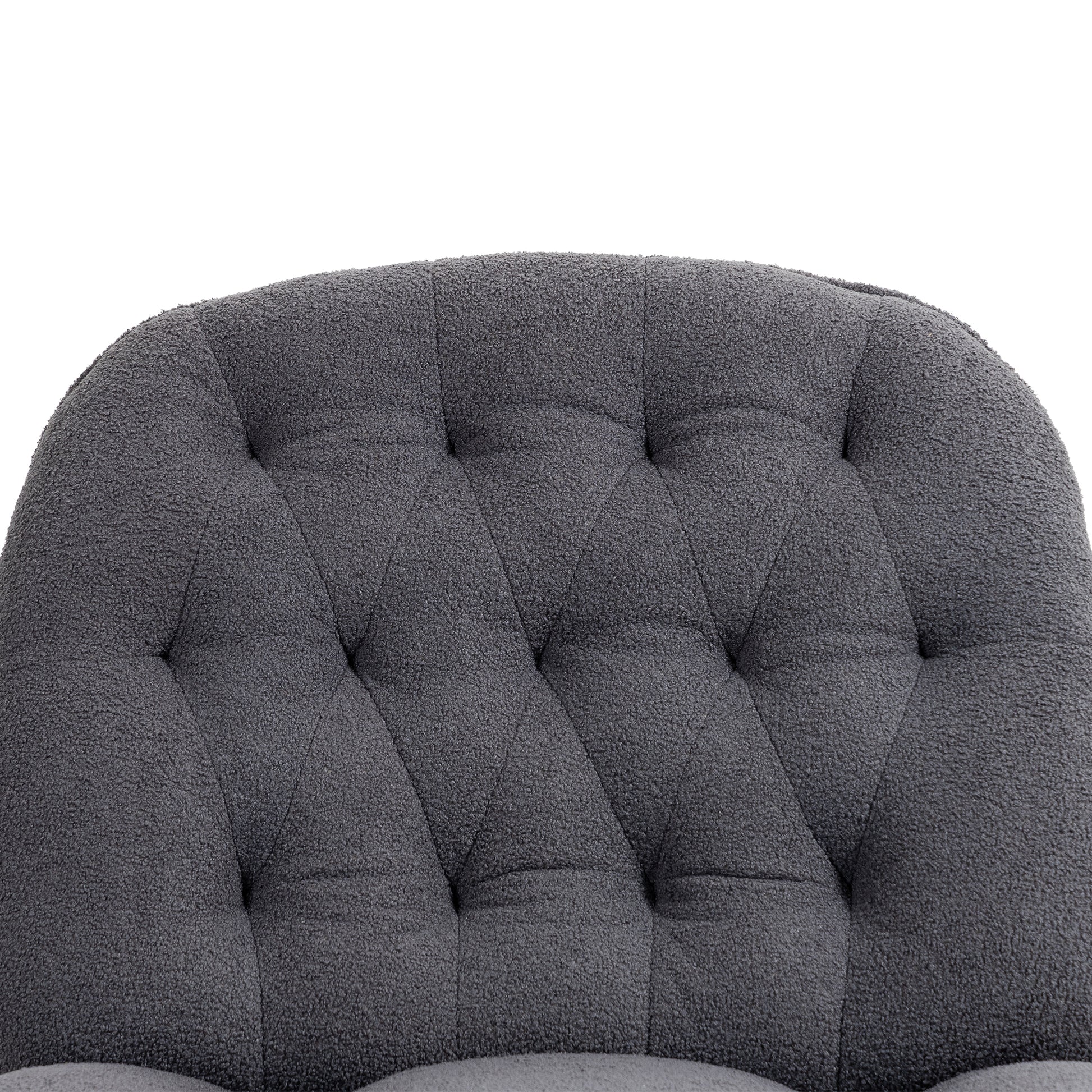 360 Swivel Recliner Adjustable Chair Chenille Glider Swivel Reclining Sofa Chair With Black Metal Round Base Gray Gray Foam Upholstered