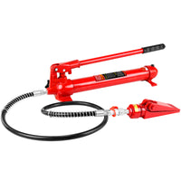 Power Hydraulic Ram Cylinder Jack: Single Acting Mini Jack, Porta Power Kit, Stroke For Building, Bridge, Construction, Precision Machinery, Small Spaces 10 Ton Capacity Red Steel