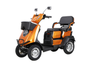 Heavy Duty 4 Wheel Mobility Scooters For Seniors & Adults 500Lbs Capacity Orange Abs Pc