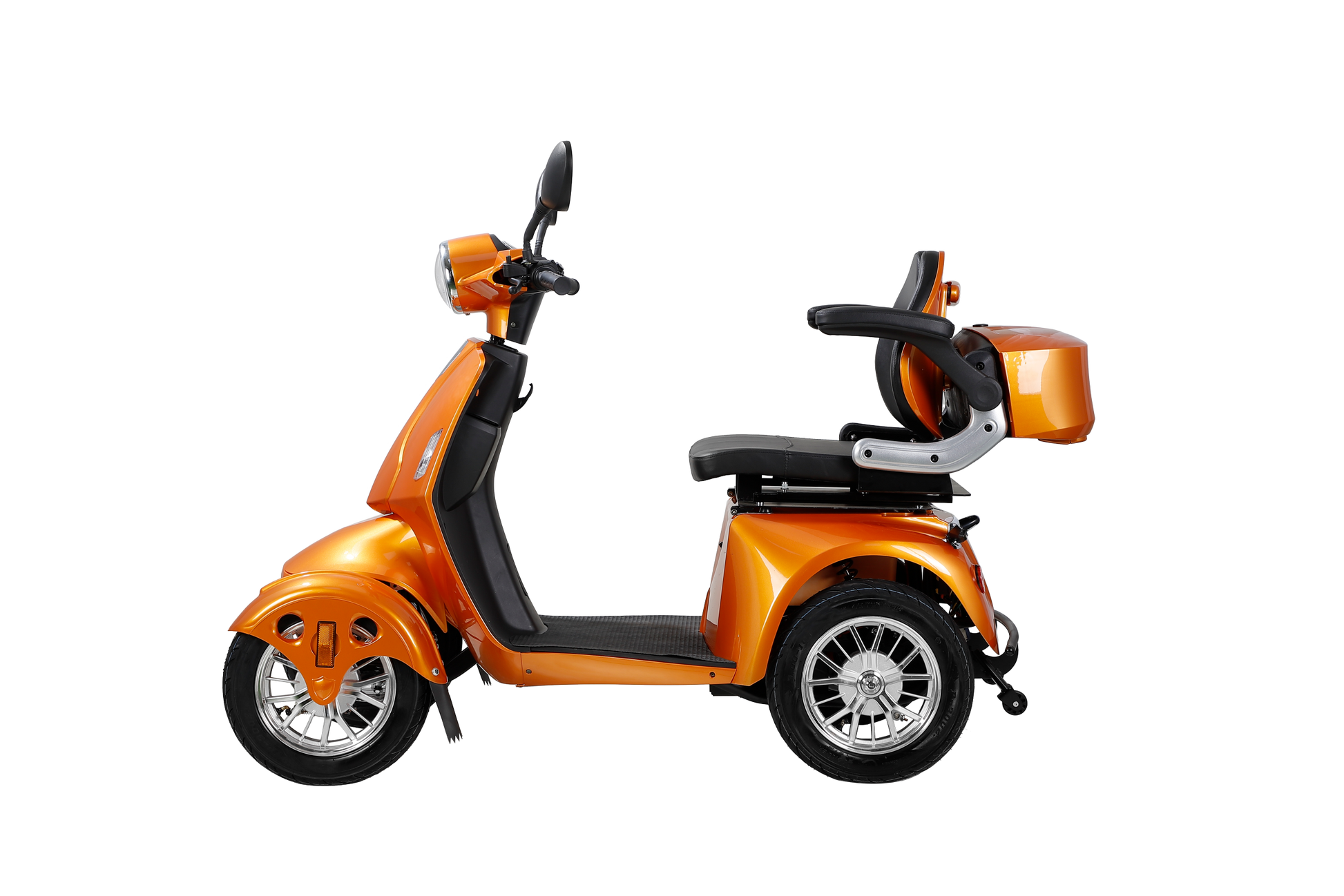 Fastest Mobility Scooter With Four Wheels For Adults & Seniors Orange Abs Pc