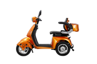 Fastest Mobility Scooter With Four Wheels For Adults & Seniors Orange Abs Pc