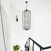 12 Light Farmhouse Kitchen Chandeliers, Matte Black And Sliver Vintage Rustic Cage Light Fixture Adjustable Height Chandeliers For Dining Room Hallway Foyer Entryway E12 Bulbs Not Included Matte Black American Design,Luxury,Modern,Vintage Metal Metal