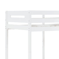 White Twin Twin Bunk Bed With Ladder White Bedroom Wood