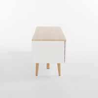 Tv Stand White Oak 50 59 Inches Wood