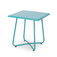 Alder 18" Side Table Teal Iron