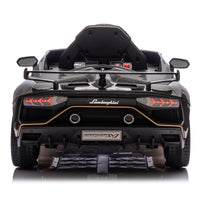 12V Kids Ride On Car W Parents Remote Control,Licensed Lamborghini Aventador Xago,Hydraulic Pressure Door,Slow Start,Early Education,Bluetooth,Adjustable Volume,Mp3,Usb,Led Lights For Kids Aged 3 8. Black 50 99 Lbs Polypropylene