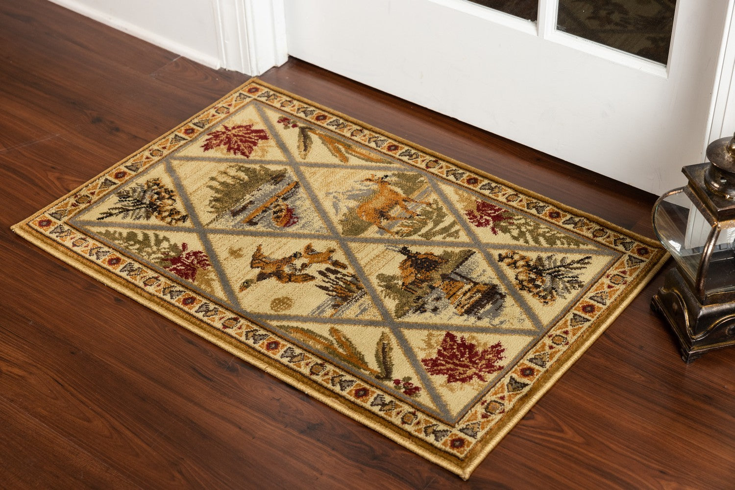 Woodland Gc Rst5202 Cream 2 Ft. X 3 Ft. Lodge Area Rug Cream Polypropylene