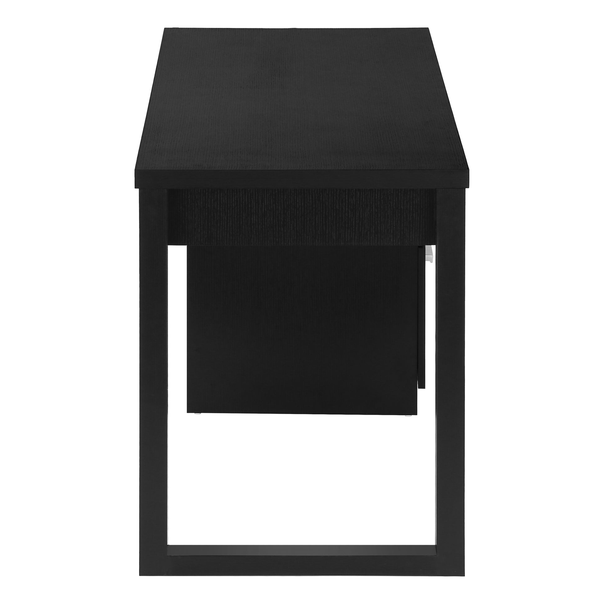 Computer Desk, Home Office, Laptop, Left, Right Set Up, Storage Drawers, 48"L, Work, Black Laminate, Contemporary, Modern Black Particle Board