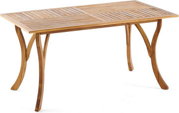 Hermosa 59" Rectangular Wood Table Teak Acacia Wood