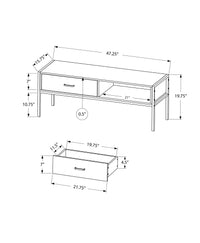 Tv Stand, 48 Inch, Console, Media Entertainment Center, Storage Drawer, Living Room, Bedroom, Black Laminate, Black Metal, Contemporary, Modern Black 80 89 Inches Particle Board