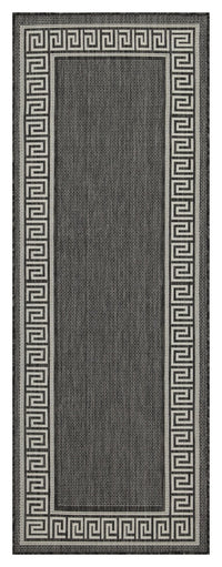 Sunshine Gc Har2002 Anthracite 2 Ft. 7 In. X 7 Ft. 3 In. Indoor Outdoor Area Rug Anthracite Polyester Polypropylene