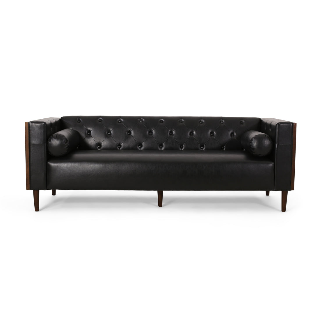 3 Seater Sofa Black Pu