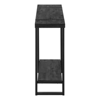 Accent Table, Console, Entryway, Narrow, Sofa, Living Room, Bedroom, Black Laminate, Black Metal, Contemporary, Modern Black Mdf