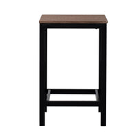 5 Piece Compact Bar Table Set With Table And Stools Modern Industrial Design, Space Saving Furniture For Dining Room And Breakfast Nook Dark Brown Dark Brown Mdf Steel