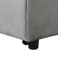 Folding Ottoman Sofa Bed Gray Grey Velvet