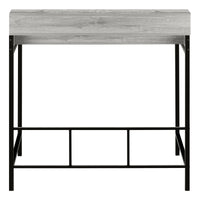 Computer Desk, Home Office, Standing, Storage Shelves, 48"L, Work, Laptop, Grey Laminate, Black Metal, Contemporary, Modern Grey Metal