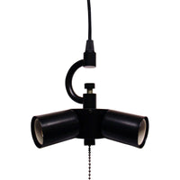 Satin Black Pendant Light Fixture For 3 Lights, Vintage Ceiling Hanging Light Fixture With Fabric Cord For Home Lightning Black Linen
