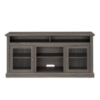 Modern Tv Stand Media Stand Modern Entertainment Console For Tv Up To 65" With Open And Closed Storage Space, Dark Walnut Black, 60"W*15.75"D*29"H Black Dark Walnut 60 69 Inches Mdf