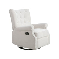 Alice Wingback Recliner In Cream Boucle Cream Fabric