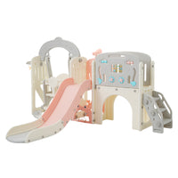 Toddler Slide And Swing Set 10 In 1, Kids Slide For Toddler Age 1 3 With Basketball Hoop, Kids Slide Playset Structure,Arch Tunnel And Telescope, Toy Storage Organizer For Toddlers Pink 50 99 Lbs Cute 1 To 2 Years Hdpe Indoor & Outdoor Use