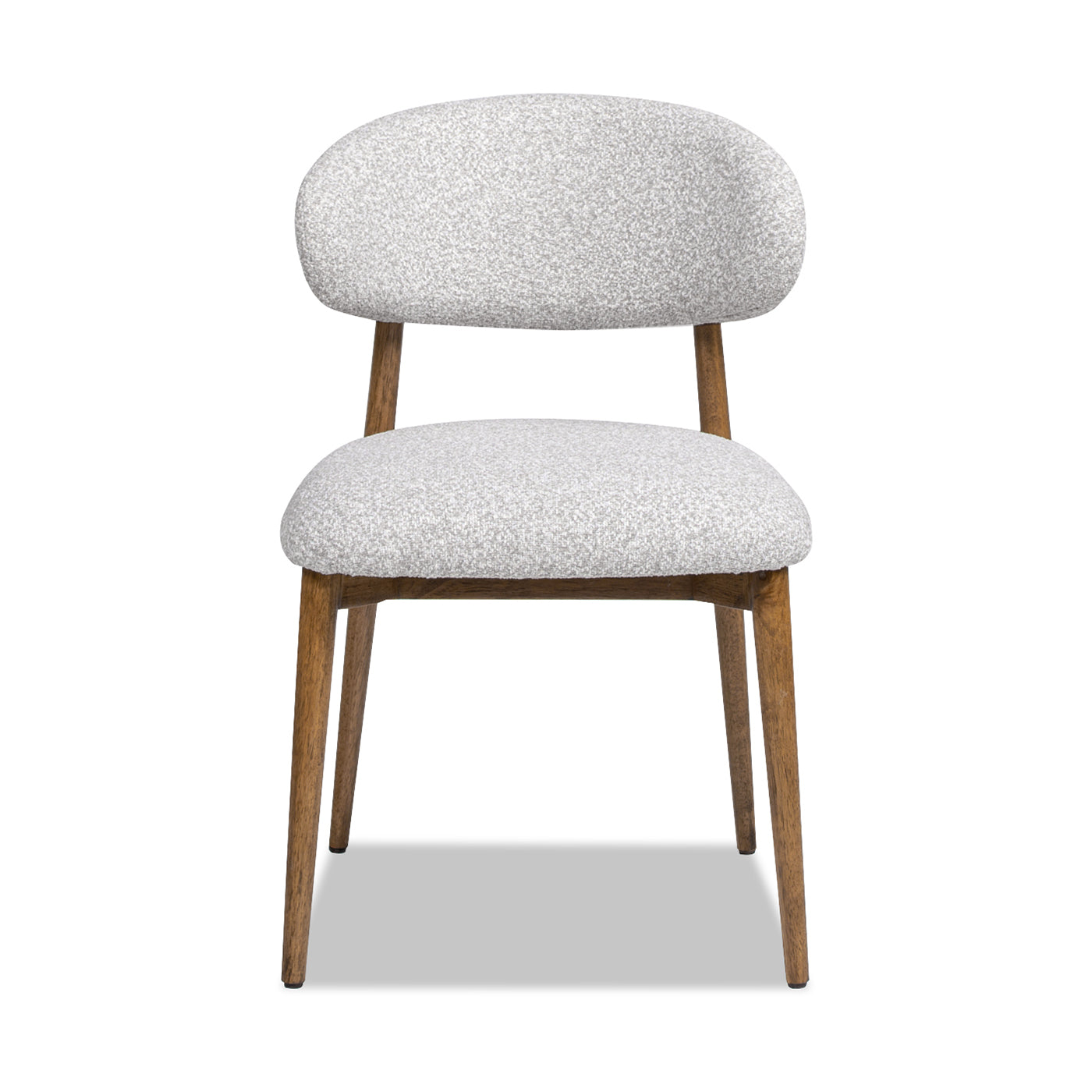 Locke 20.5" Modern Upholstered Dining Chair With Wood Frame, Salt & Pepper Boucle Gray Foam Boucle