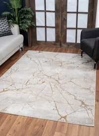 Elegance Gc Cnc6004 Gold 5 Ft. 3 In. X 7 Ft. 3 In. Area Rug Beige Polyester