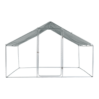 Xpt033 Outdoor Chicken Coop Metal Big Space 10*6*6Ft Silver Grey Metal