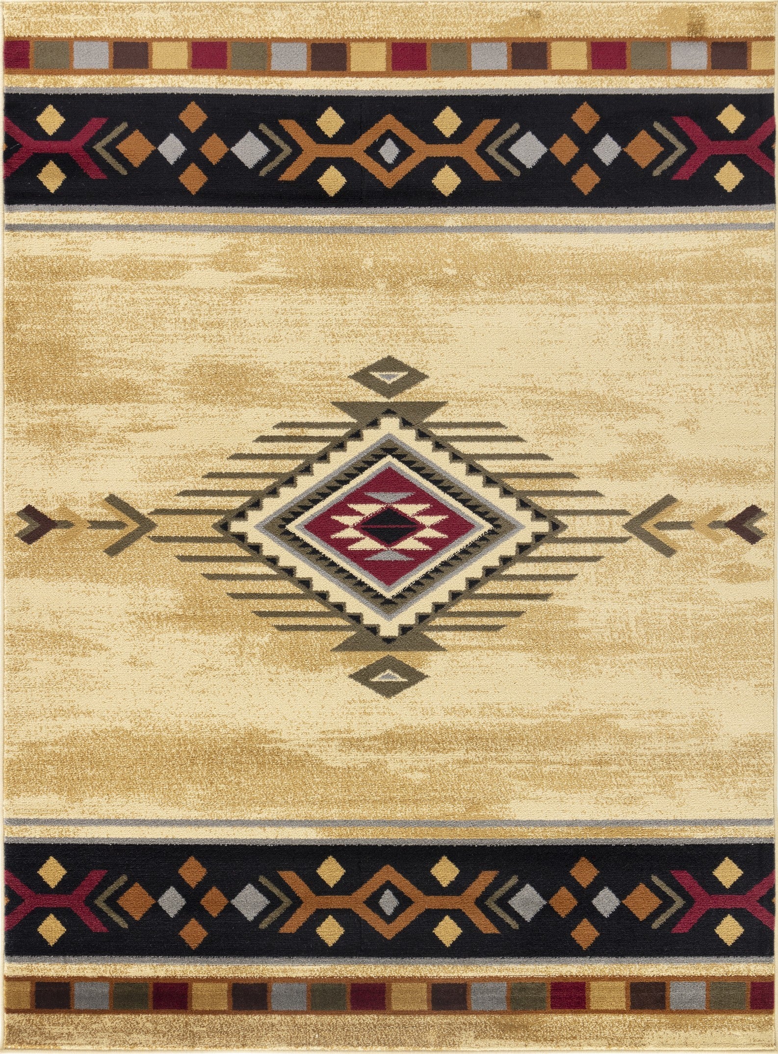 Tribes Gc Yls4003 Cream 2 Ft. 7 In. X 7 Ft. 3 In. Southwest Area Rug Cream Polypropylene