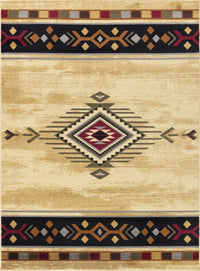 Tribes Gc Yls4003 Cream 7 Ft. 10 In. X 10 Ft. 3 In. Southwest Area Rug Cream Polypropylene