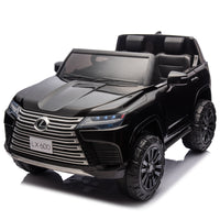 Licensed Lexus Lx600 24V Two Seater Xxl Kids Ride On Car W Parents Control,Seat Width 20 Inches,2Wd,Four Wheel Suspension,Bluetooth,Mp3,Music,Power Display,Speeds 1.86 3.11Mph For Kids. Black Polypropylene