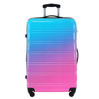 Hardshell Luggage Sets 3 Piece Gradient Color Expandable Suitcase With Spinner Wheels And Tsa Lock Lightweight 20" 24" 28" Available,Blue And Red Blue Red Abs