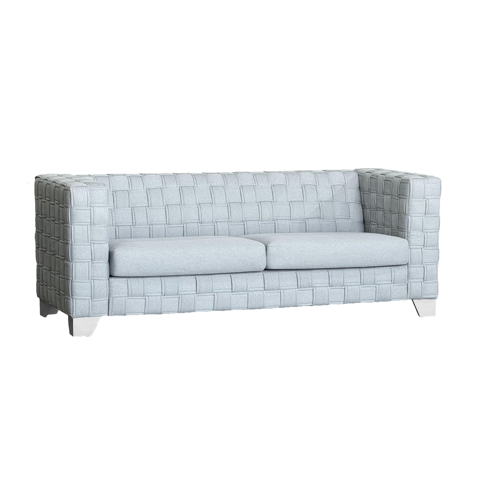 Fx D1 Sofa Set Include Chair Loveseat And Sofa Light Blue Colorlinen & White Color Sofa Legs Light Blue Fabric 6 Seat