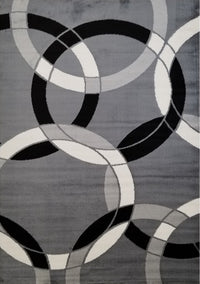 Jersey Area Rugs, Carpets For Livingroom, 5X7 Area Rugs ,1798 Black Grey Rectangle 5&7 Black Grey Contemporary Abstract Polypropylene