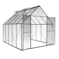 6X12 Outdoor Greenhouse Walk In Heavy Duty Storage Shed With Adjustable Vent Window&Lockable Hinged Door,Polycarbonate Greenhouses For Garden Plants,Uv Protection Metal Sun Room For Garden, Backyard