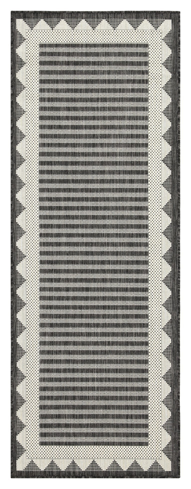 Sunshine Gc Har2014 Anthracite 5 Ft. 3 In. X 7 Ft. 3 In. Indoor Outdoor Area Rug Anthracite Polyester Polypropylene