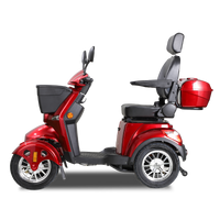 Xl3D4L Electric Mobility Recreational Travel Scooter For Adults,Mobility Scooters For Seniors, 4 Wheel Powered Mobility Scooters Red Abs Pc Abs Pc