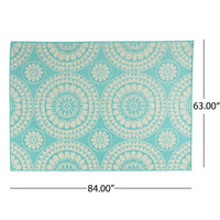 1332G 5'3" X 7' Rug Teal Multi Polypropylene