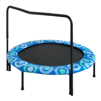 Xtp002 Assembled Children'S Trampoline Happy Expression Outdoor And Indoor For Kids Age 3 7 Blue Steel