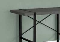 Computer Desk, Home Office, Laptop, 48"L, Work, Grey Laminate, Black Metal, Contemporary, Modern Grey Particle Board