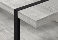 Coffee Table, Accent, Cocktail, Rectangular, Living Room, 48"L, Grey Laminate, Black Metal, Contemporary, Modern Grey Mdf