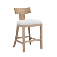 27" Counter Stools Set Of 2, Upholstered Counter Height Bar Stools With Solid Rubber Wood Frame, Backrest, Footrest, Armless Barstools For Home Bar, Kitchen Counter, Beige & Natural Beige Natural Foam Set Of 2 Fabric